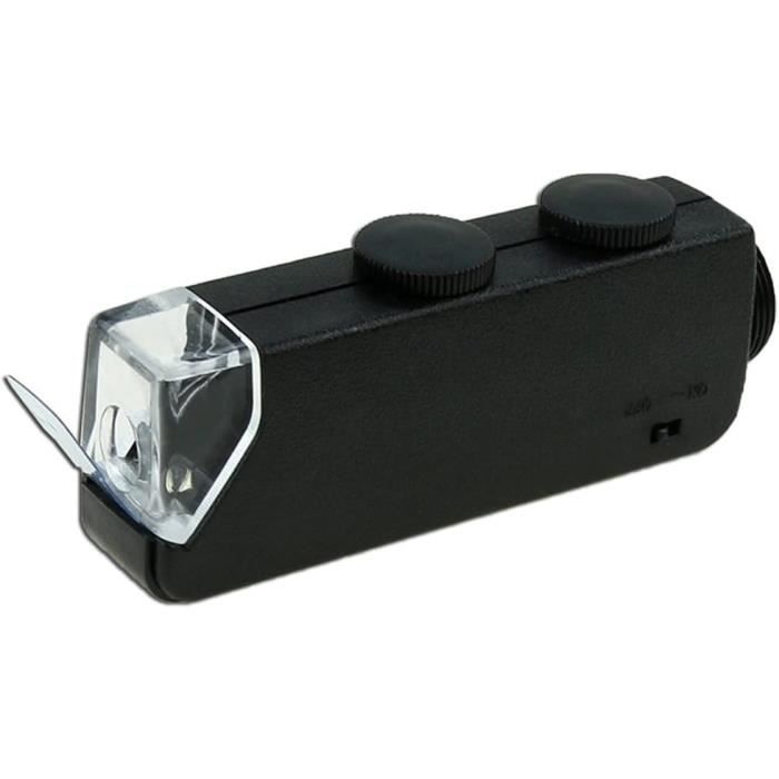 Microscope De Poche 60-100X LED - Loupe Portable Éclairée Pour Enfants Et Étudiants