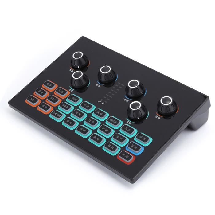 Dispositif Changeur De Voix Portable 8 Effets - Carte Son Live Multifonction Pour Jeux Et Streaming