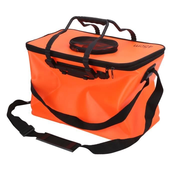 Seau Pliable Pêche EVA Avec Pompe Aération – Seau à Appâts Vivants Portable, Étanche Pour Randonnée & Voyage