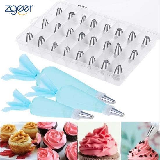 Douille Patisserie Lot 5 Douilles Pâtisserie Acier Inoxydable - Formes Feuille - Pour Décoration Gâteaux Douille Vermicelle