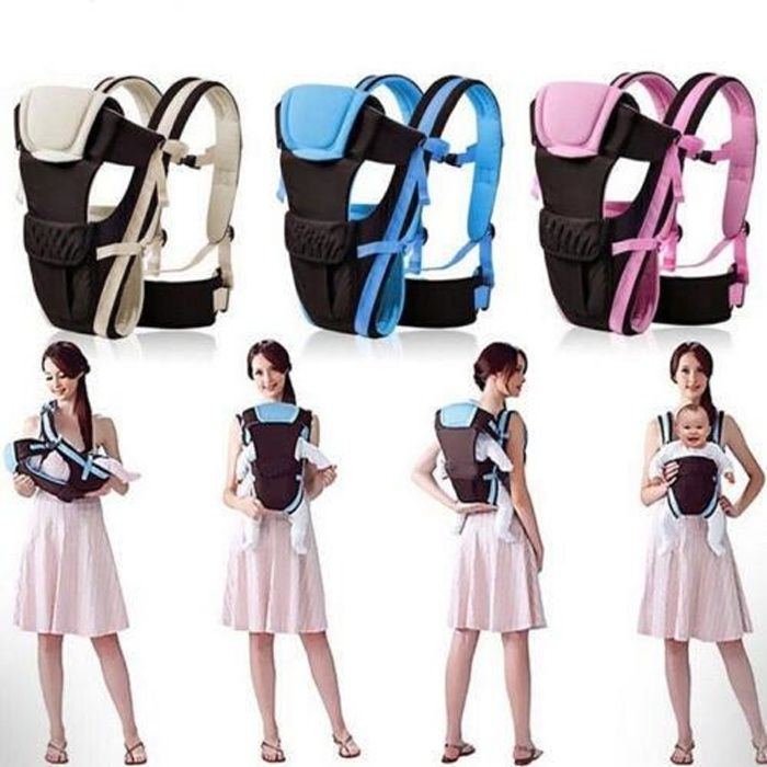 Porte Bébé Echarpe Portage ergonomique sangle Sac à Dos Confort Backpack pour bébé Bleu