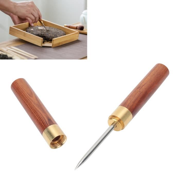 Couteau à thé en bois, accessoires de cérémonie du thé, Puer, aiguille