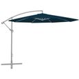 Tissu de remplacement pour parasol déporté extérieur - NEUF - Résistant UV Pare-Soleil Bleu 300 cm-1