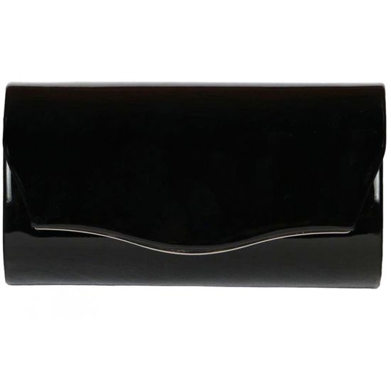 Pochette ceremonie Nyls Creation Pochette Femme Noire Vernis Mariage Minaudiere Classe Egla Noir Noir Cdiscount Bagagerie Maroquinerie