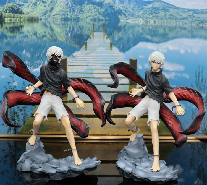 Figurine Tokyo Ghoul Kaneki Ken 23 Cm – PVC Statue Collection – Déco Bureau Voiture – Cadeau Fan Manga – Modèle Animé