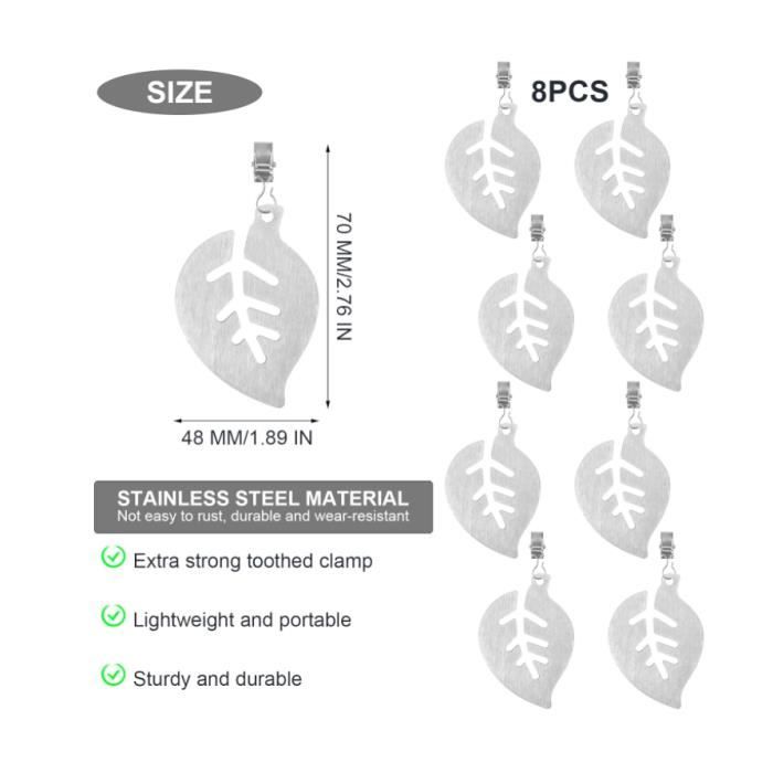 Lot De 8 Poids De Nappe En Pierre,Pince à Nappe Pour L'ExtéRieur,pour