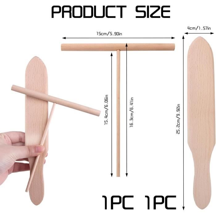Ancien Outil Spatule épandeur Flexible Avec Poignée Bois - Lame Métal 2 3/8" - Occasion