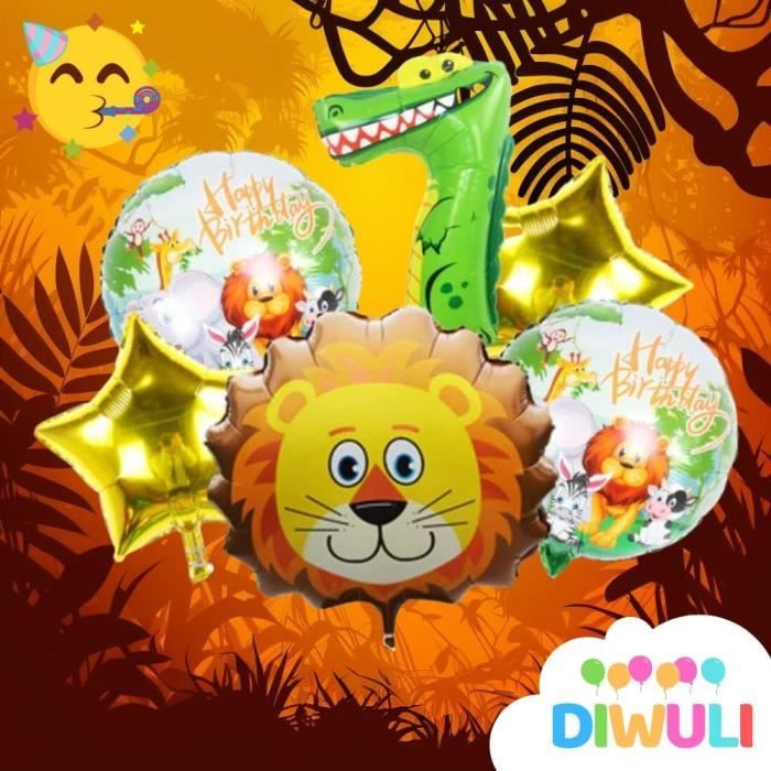Ballon Aluminium Hippopotame 61 Cm Happium - Pour Hélium Ou Air | Décoration Fête Anniversaire Enfant, Thème Safari - 12