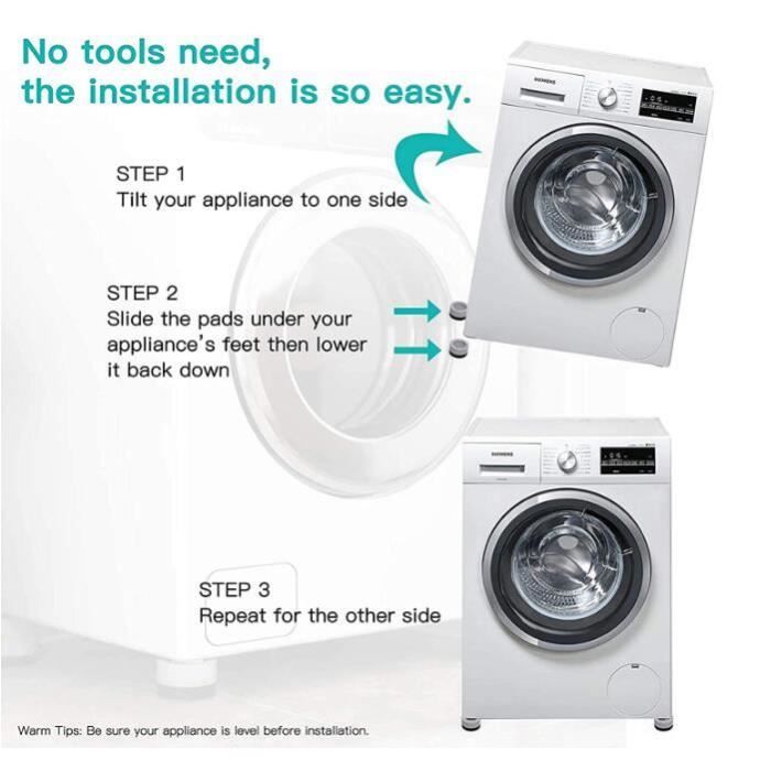 Generic 4 Tapis anti-vibration pour machine à laver et anti-dérapants  Support machine à prix pas cher