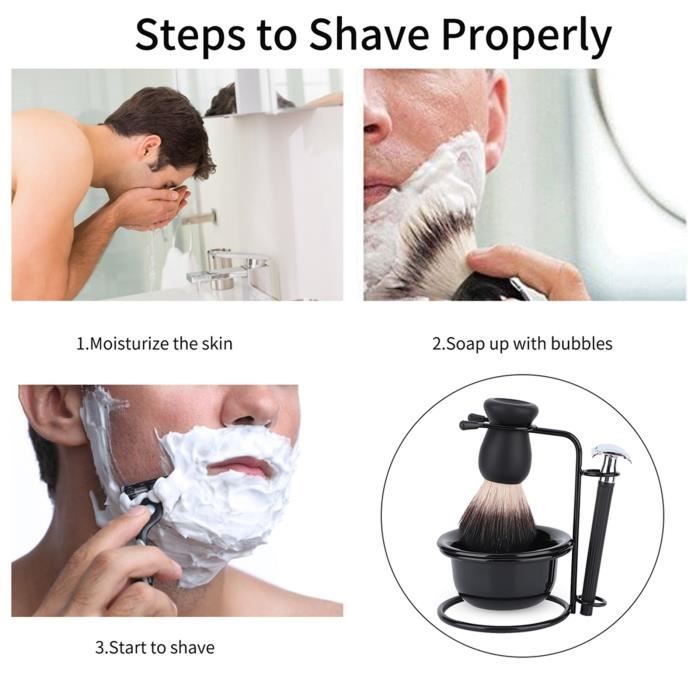 Fafeicy blaireau de rasage Hommes barbe rasage ensemble professionnel ...