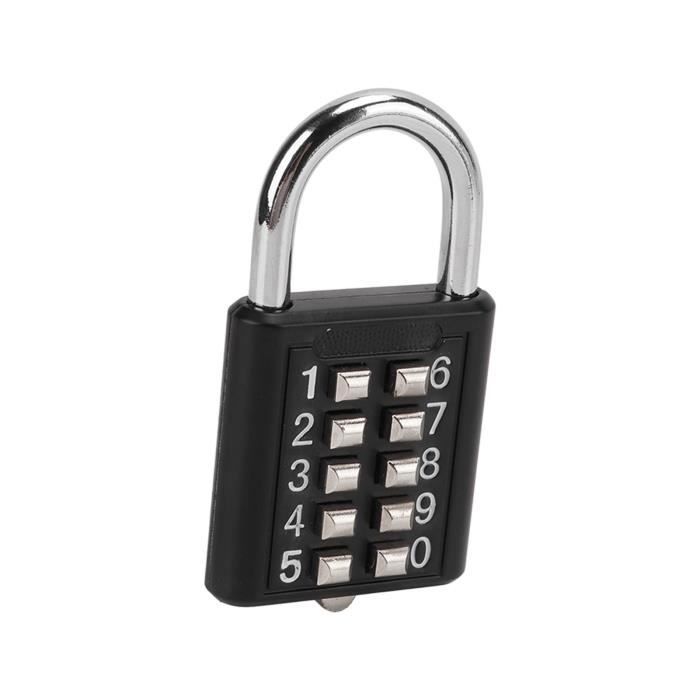 Bouton combinaison cadenas de sécurité serrure numérique valise coffre à bagages porte tiroir boîte outils bricolage 10 chiffres | Leroy Merlin