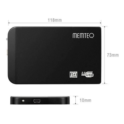 MEMTEQ 2,5 pouces Disque dur SATA Boîtier USB 3.0 Disque dur externe  Boitier 2.5 SATA HDD SSD compatible avec Windows et MAC Systems, disque  dur 2.5 SATA boîtier pour PC et ordinateur
