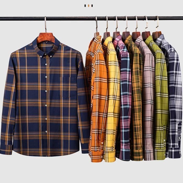 Eleven Paris - Chemise à carreaux manches longues homme - Eleven Paris