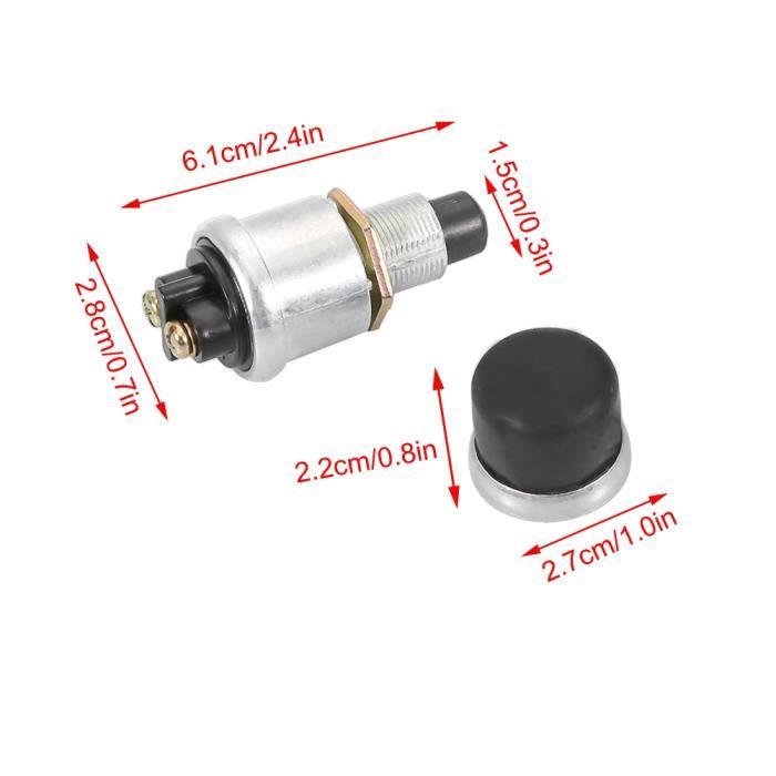 Omabeta interrupteur poussoir étanche Bouton Poussoir de Klaxon, Bouton