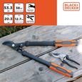 Pack 2 outils Coupe Branches 53,3 cm - Sécateur de Jardin 20,3 cm Outillage Jardinage Black et Decker-2