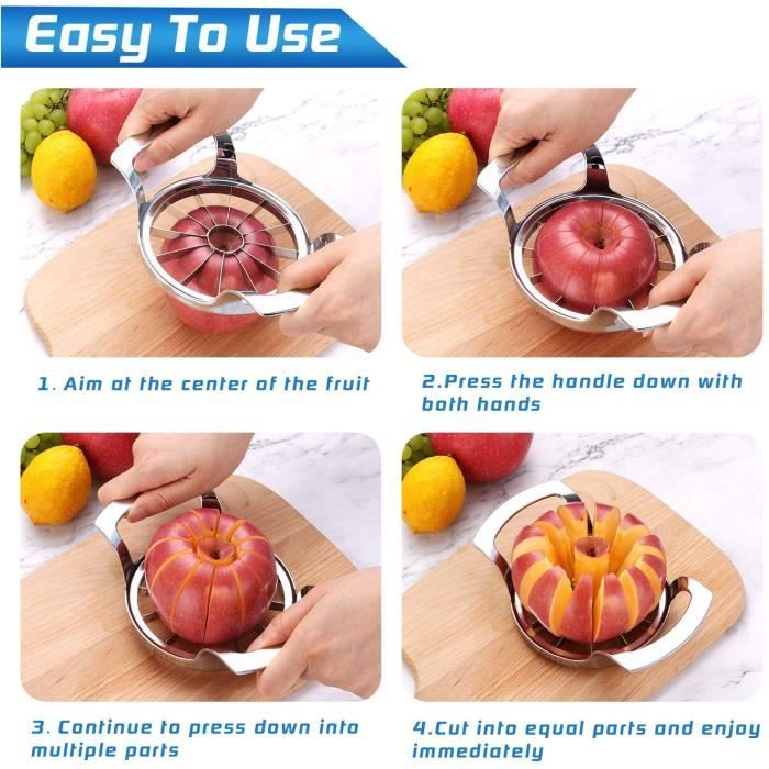 Découpe Pomme en 16 Quartiers – Pratique et facile - Coupe-fruits