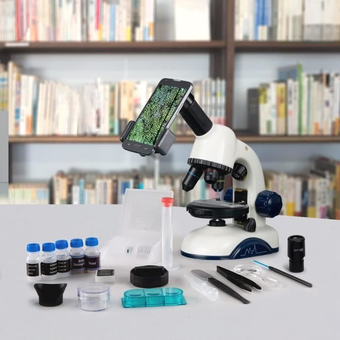 Green B Mini Microscope scientifique de poche pour enfants Kit de jouets  éducatifs avec lumière LED tige pour l',MICROSCOPE OPTIQUE - Cdiscount  Appareil Photo