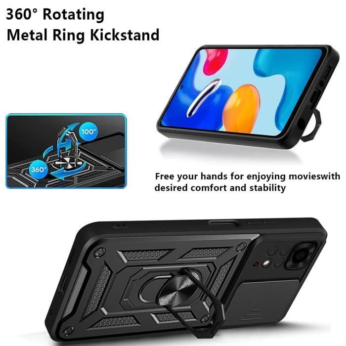 Pack Coque Silicone Noir + Verre Trempé Pour Xiaomi Redmi Note 11 / 11s - Little Boutik, Neuf