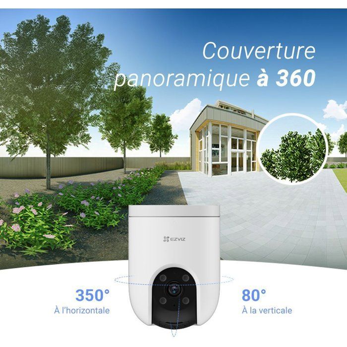 Caméra EZVIZ H8c 2K WiFi Extérieure Motorisée Avec Détection De Mouvement, Poe