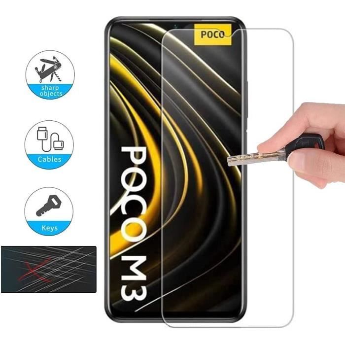 Coque Redmi 9T Xiaomi - Housse Silicone Transparente + 2 Verres Trempés Inclus