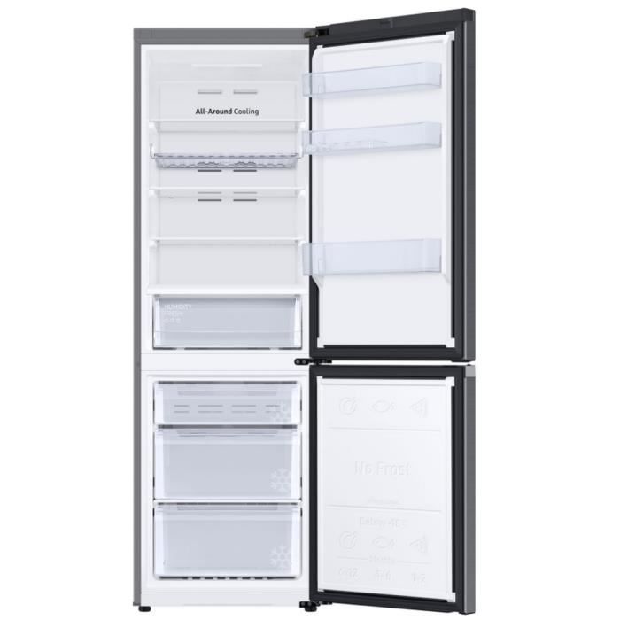 Samsung - réfrigérateur combiné 60cm 344l nofrost gris rb34t602esa - -  Conforama