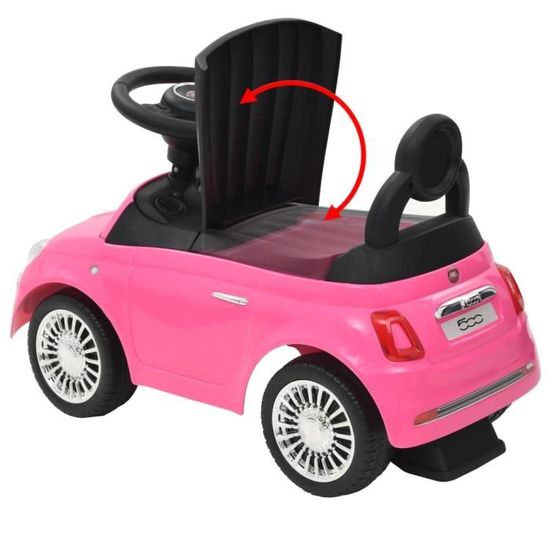 Voiture A Chevaucher Fiat Bebe Jouets Pour Cadeaux Enfants 60 X 28 X 38 Cm A Partir De 1 Ans 500 Rose Cdiscount Jeux Jouets