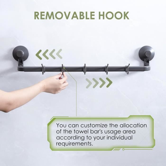 Barre Porte Serviette Ventouse 55Cm Porte Serviette Salle De Bain