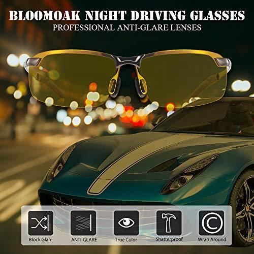 Bloomoak Lunettes de Conduite Nocturne, Lunettes de Vision