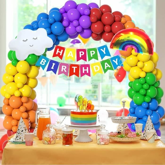 K-POP Kit complet de décoration d'anniversaire 14 pièces, avec bannière Happy Birthday, ballons chiffrés et figurines décoratives comme décoration de