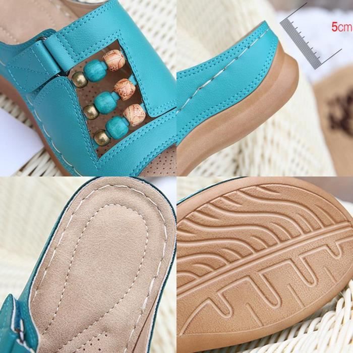 Sandales Femme Compens es Vertes AIEVIS Confortable Bout