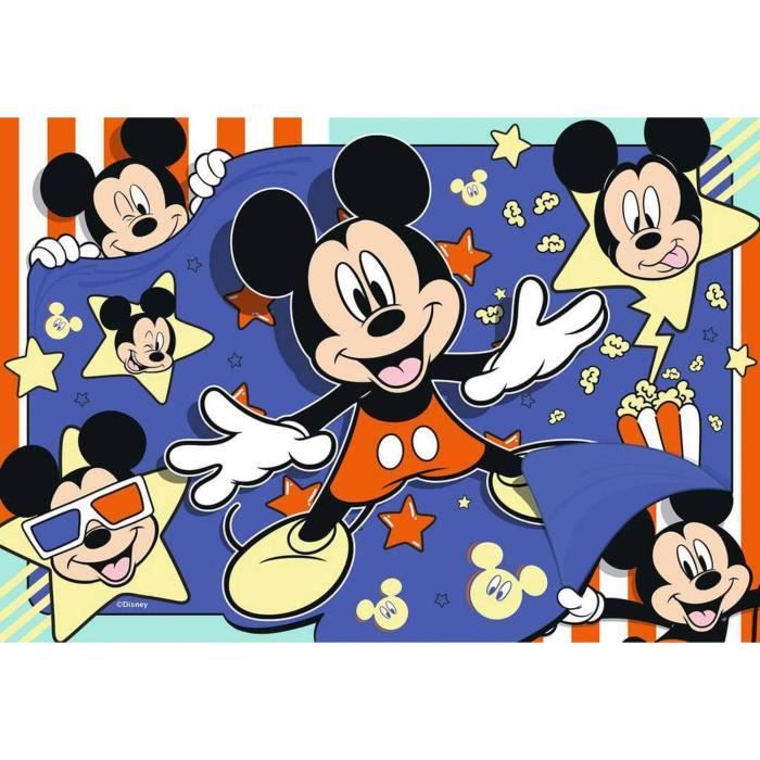 Puzzle enfant Disney Mickey Mouse au cinéma Ravensburger - 2 x 24 pièces - 4  ans et plus - Cdiscount Jeux - Jouets