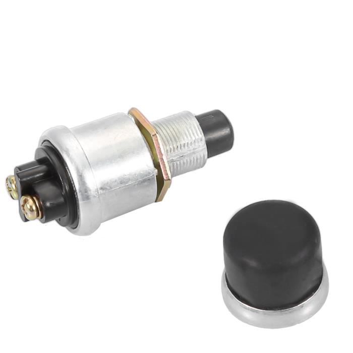 SALUTUYA Interrupteur poussoir klaxon 2Pin 12V 20A étanche voiture bateau vélo interrupteur bouton poussoir auto commutateur - Auto