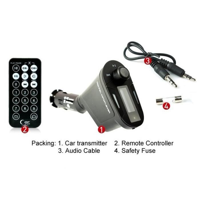 Modulateur Disque Multimedia Bluetooth Audio Voiture Lecteur MP3 Fm Transmetteur ...