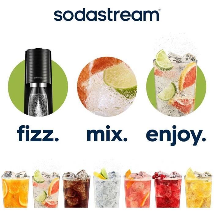 Gourde 1l SodaStream Ensō Machine à Eau Pétillante Et Soda | Pack 1 Bouteille 1L Compatible Lave-Vaisselle | Finition Acier Inoxydable Bouteille Sodastream