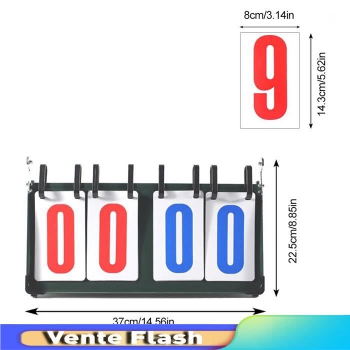Compteur De Score Sportif CHSEEO - Flipboard 00-99, Pliable, Pour Basket, Football, Tennis