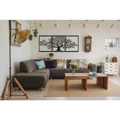 Tableau Arbre De Vie Décoration Murale - DEKORY - Arbre De Vie - 145 X 60 Cm - Métal Noir - Effet 3D - Maison Décoration Murale Métal Anti-rouille Cadeau