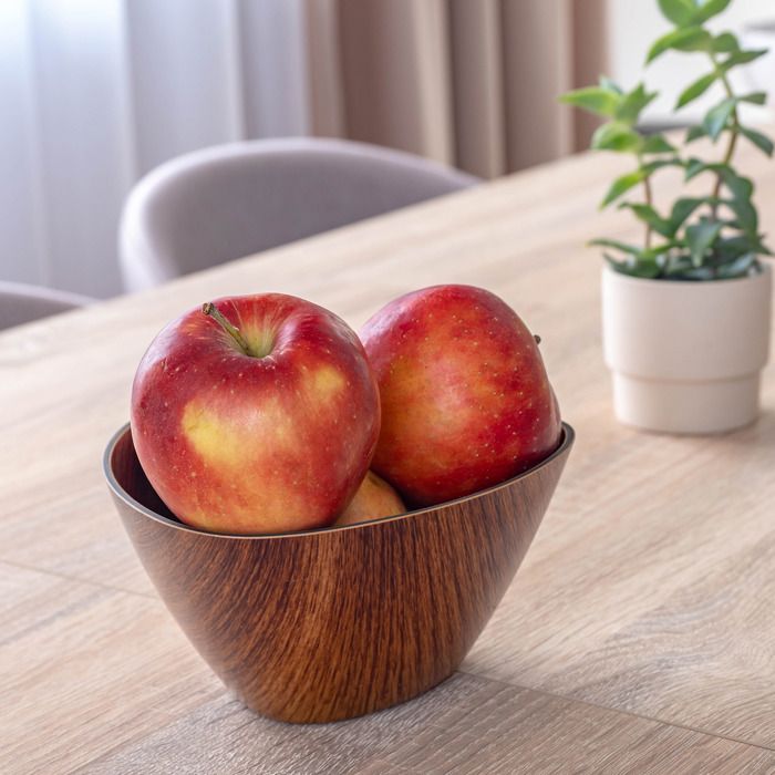 Élégant Bol De Service En Plastique Texturé Réutilisable, Orange, 1-G