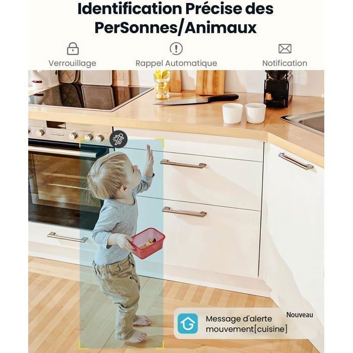 Caméra De Surveillance ZOSI C518 2K WiFi Intérieure Dôme Vision Nocturne Couleur