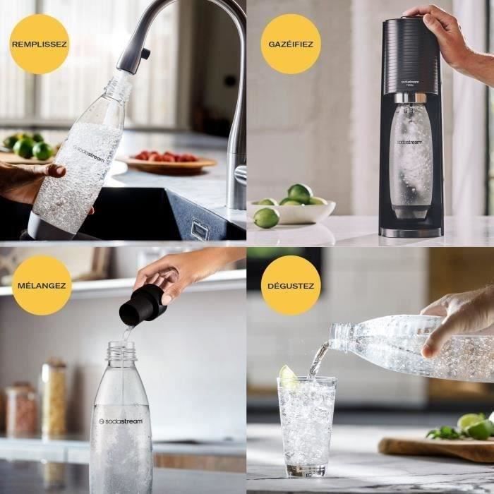 SODASTREAM Cylindre supplémentaire CO² 60L + 1 carafe verre