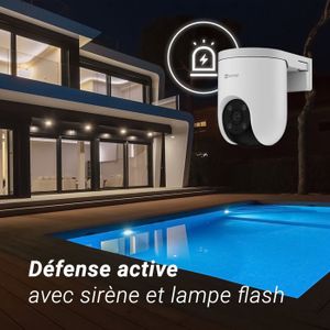Caméra De Surveillance Extérieure EZVIZ H3K 4K WiFi - Détection Personne/Véhicule, Vision Nocturne Couleur, Alarme, Audio 2 Sens, IP67, Compatible Alexa - 13