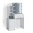 Coiffeuse Conrada Vicco Avec Tabouret - Blanche, 3 Tiroirs, 80 Cm