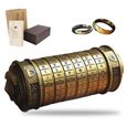 TD® Da Vinci Code Mini Cryptex avec Deux Anneaux Noël Saint-Valentin Anniversaire Cadeaux pour Petite Amie Copain (Bronze)-0