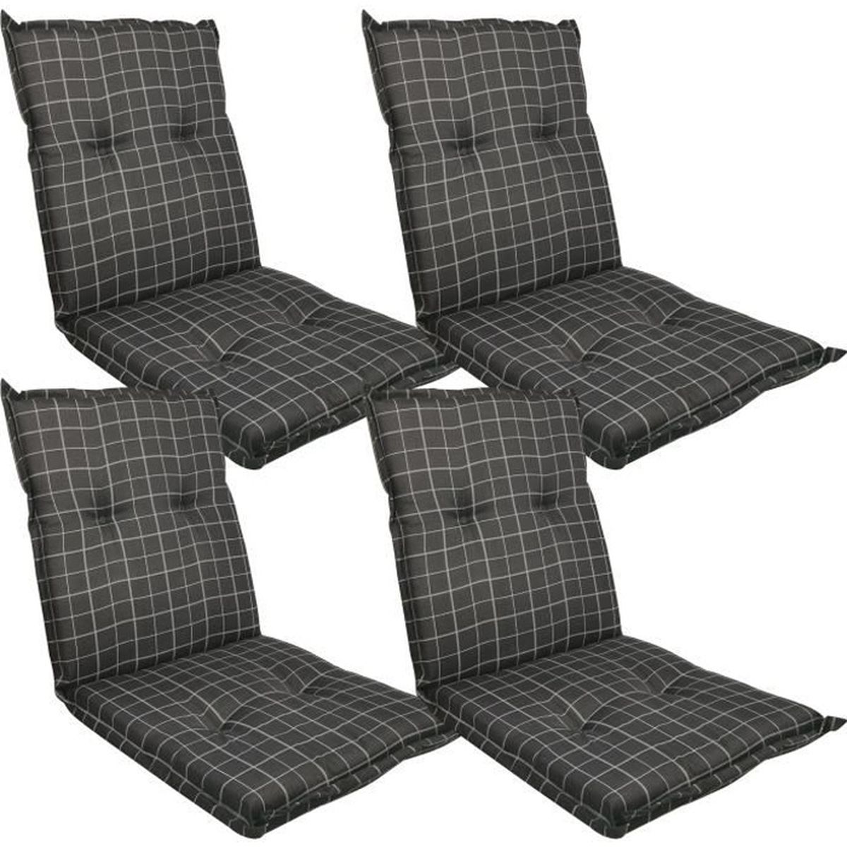 Coussins Dossier Haut Ferocity 130x50x5cm - Assise Confort Pour Chaises Jardin Et Bancs (Motif Lilies)