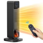 PRUMYA Radiateur soufflant électrique 2200W, chauffage puissant et rapide, télécommande, sécurité enfant et protection contre la