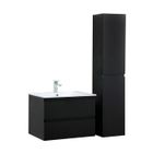 Ensemble Salle de Bain - MOB-IN - Sorrento - Meuble 60cm - Colonne Noir Carbone