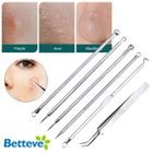 BETTEVE Tire commedon 6pcs/set Aiguilles de suppression de visage pour acné/pimple/comédone Aiguille d'extracteur de point noir