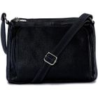 Sac à main bandoulière en cuir femme - OH MY BAG - Modèle Manattan noir - Noir - Cuir - Grainé - Epaule - Femme