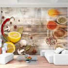Runa art Papier Peint Intissé Tapisserie Épices Cuisine 352x250 cm (8,8 M2) - 8 Bandes Faciles à Coller 9424011a