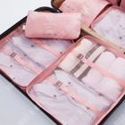 LUNAVO Sac de rangement - TD® - Multi-pièces - Rose - Portable - Zippé