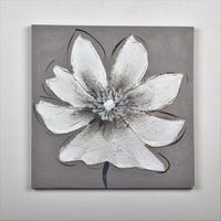 Tableau déco Fleurs  133 -  Toile peinte à la main  -  40 x 40 x 2,5 cm
